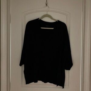 Ann Taylor navy acrylic sweater. Channeling coastal grandmother vibes.